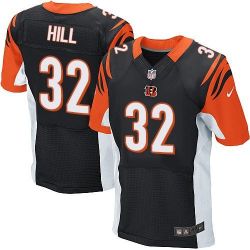 Cheap Jeremy Hill Bengals Jersey From China #32 Black Elite