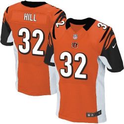 Cheap Jeremy Hill Bengals Jersey From China #32 Orange Elite