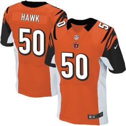 Cheap AJ Hawk Bengals Jersey From China #50 Orange Elite