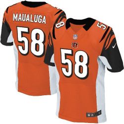 Cheap Rey Maualuga Bengals Jersey From China #58 Orange Elite