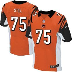 Cheap Devon Still Bengals Jersey From China #75 Orange Elite