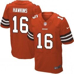 Cheap Andrew Hawkins Browns Jersey From China #16 Orange Elite