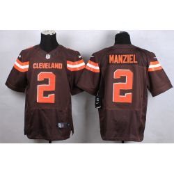 Cheap Johnny Manziel Browns Jersey From China #2 Brown 2015 new Elite