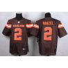 Cheap Johnny Manziel Browns Jersey From China #2 Brown 2015 new Elite