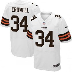 Cheap Isaiah Crowell Browns Jersey From China #34 White Elite