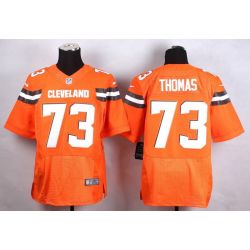 Cheap Joe Thomas Browns Jersey From China #73 Orange 2015 new Elite