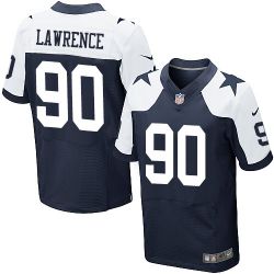 Cheap Demarcus Lawrence Cowboys Jersey From China #90 Blue thanksgiving Elite