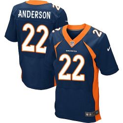 Cheap CJ Anderson Broncos Jersey From China #22 Blue Elite
