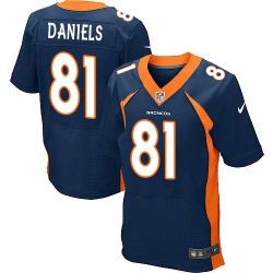 Cheap Owen Daniels Broncos Jersey From China #81 Blue Elite