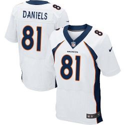 Cheap Owen Daniels Broncos Jersey From China #81 White Elite