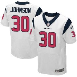 Cheap Kevin Johnson Texans Jersey From China #30 White Elite