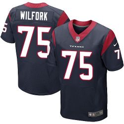 Cheap Vince Wilfork Texans Jersey From China #75 Blue Elite