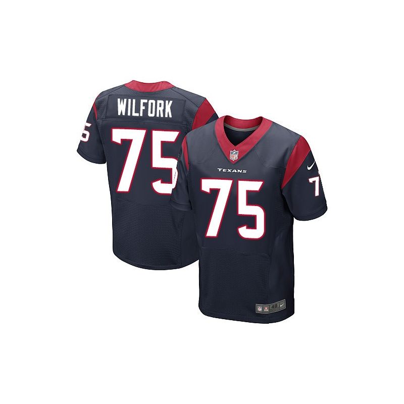 Cheap Vince Wilfork Texans Jersey From China #75 Blue Elite