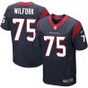 Cheap Vince Wilfork Texans Jersey From China #75 Blue Elite