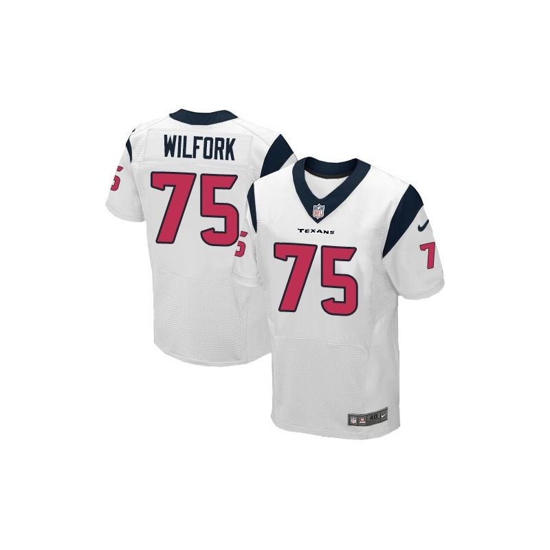 Cheap Vince Wilfork Texans Jersey From China #75 White Elite