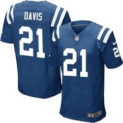 Cheap Vontae Davis Colts Jersey From China #21 Blue Elite