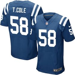 Cheap Trent Cole Colts Jersey From China #58 Blue Elite