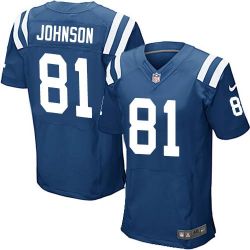 Cheap Andre Johnson Colts Jersey From China #81 Blue Elite
