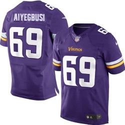 Cheap Babatunde Aiyegbusi Vikings Jersey From China #69 Purple Elite
