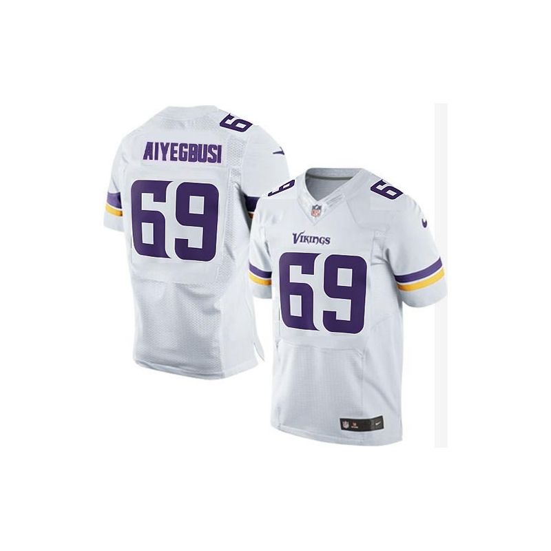 Cheap Babatunde Aiyegbusi Vikings Jersey From China #69 White Elite