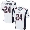 Cheap Bradley Fletcher Patriots Jersey From China #24 White Elite