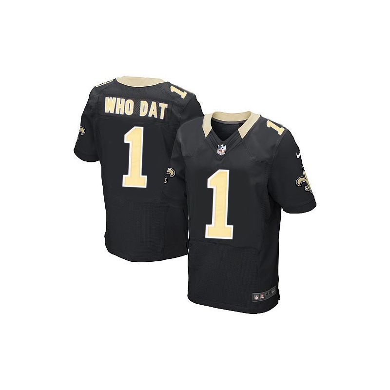 Cheap Who Dat Saints Jersey From China #1 Black Elite