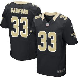 Cheap Jamarca Sanford Saints Jersey From China #33 Black Elite