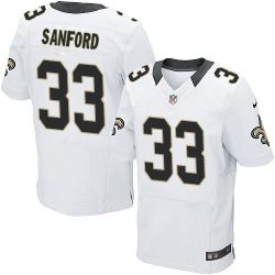 Cheap Jamarca Sanford Saints Jersey From China #33 White Elite