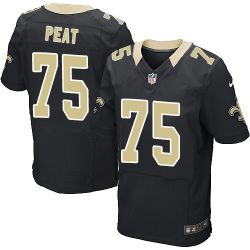Cheap Andrus Peat Saints Jersey From China #75 Black Elite