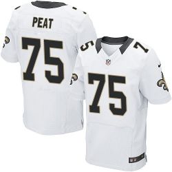 Cheap Andrus Peat Saints Jersey From China #75 White Elite