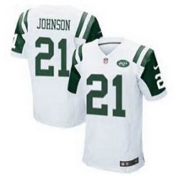 Cheap Chris Johnson Jets Jersey From China #21 White Elite