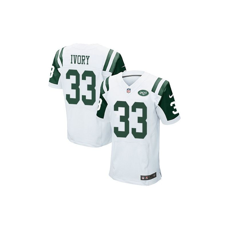 Cheap Chris Ivory Jets Jersey From China #33 White Elite