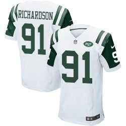 Cheap Sheldon Richardson Jets Jersey From China #91 White Elite