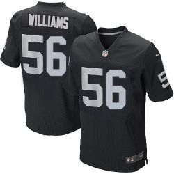 Cheap Chase Williams Raiders Jersey From China #56 Black Elite