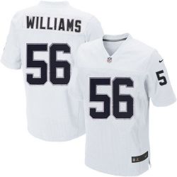 Cheap Chase Williams Raiders Jersey From China #56 White Elite