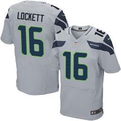 Cheap Tyler Lockett Seahawks Jersey From China #16 Grey Elite