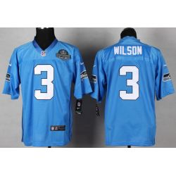 Cheap Russell Wilson Seahawks Jersey From China #3 Flag Blue Champions Patch Elite