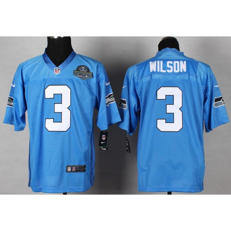 Cheap Russell Wilson Seahawks Jersey From China #3 Flag Blue Champions Patch Elite