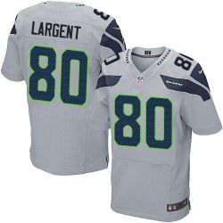 Cheap Steve Largent Seahawks Jersey From China #80 Grey Elite