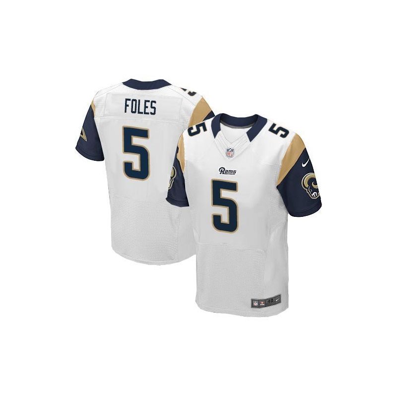 Cheap Nick Foles Rams Jersey From China #5 White Elite