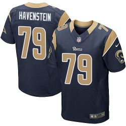 Cheap Rob Havenstein Rams Jersey From China #79 Blue Elite