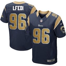 Cheap Martin Lfedi Rams Jersey From China #96 Blue Elite