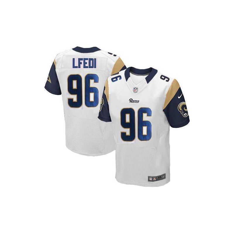 Cheap Martin Lfedi Rams Jersey From China #96 White Elite