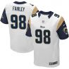 Cheap Nick Fairley Rams Jersey From China #98 White Elite