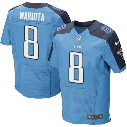 Cheap Marcus Mariota Titans Jersey From China #8 Light Blue Elite