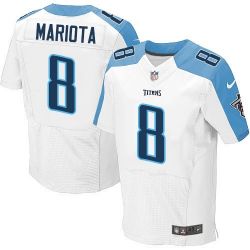 Cheap Marcus Mariota Titans Jersey From China #8 White Elite