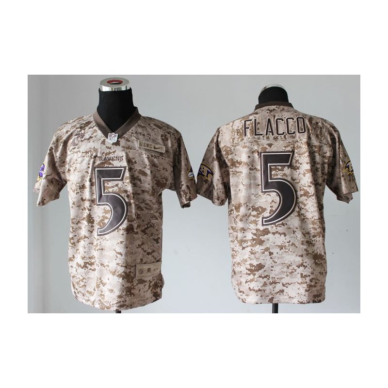 Cheap Joe Flacco Ravens Jersey From China #5 USMC Camo