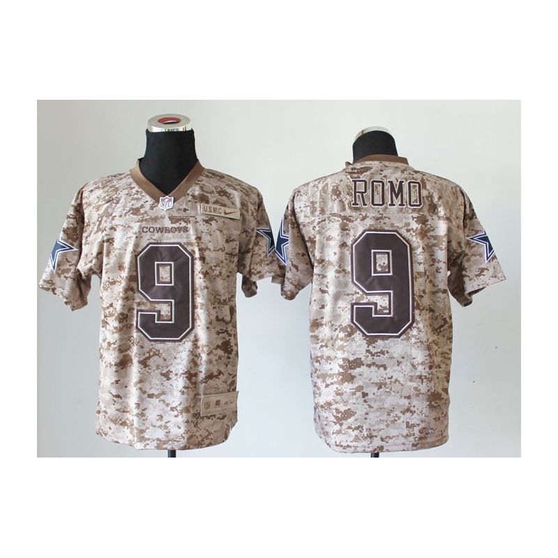 Cheap Tony Romo Cowboys Jersey From China #9 USMC Camo