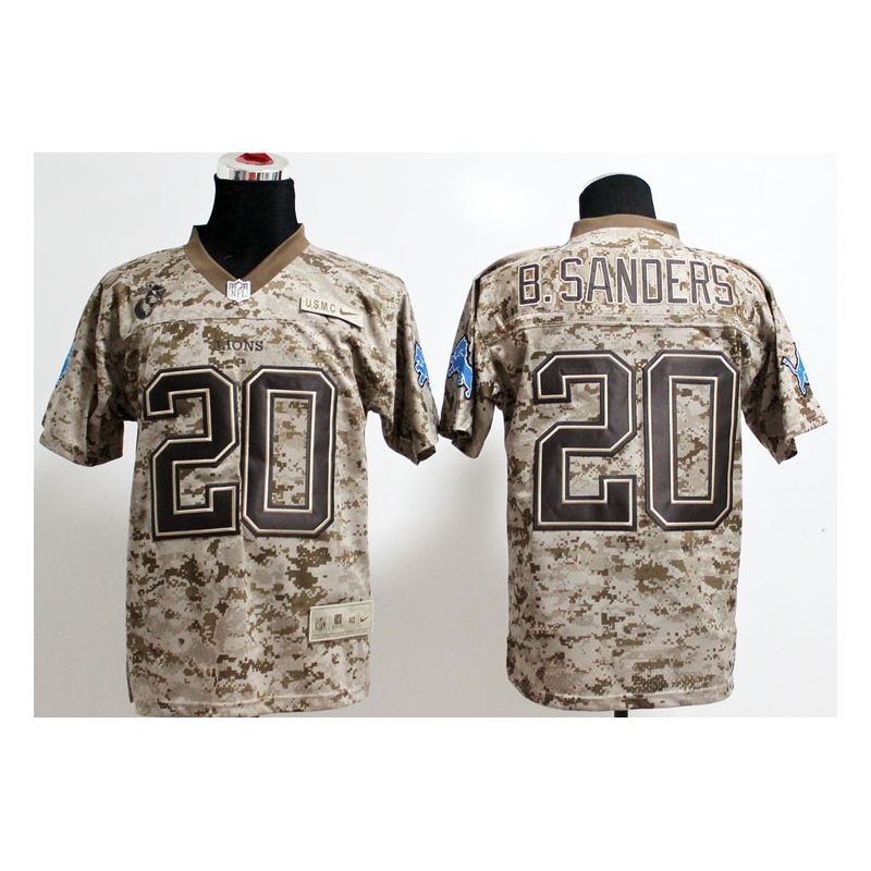 Cheap Barry Sanders Lions Jersey From China #20 USMC Camo