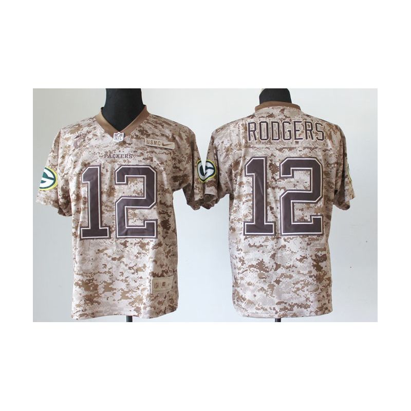 Cheap Aaron Rodgers Packers Jersey From China #12 USMC Camo